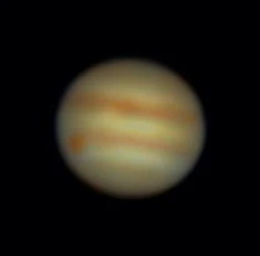 Вид Юпитера в телескоп, где видно БКП - мой снимок